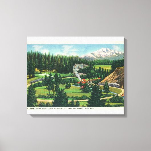 Uitzicht van de Cantara Loop, Sacramento Canvas Afdruk (Voorkant)