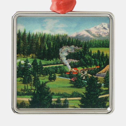 Uitzicht van de Cantara Loop, Sacramento Metalen Ornament (Voorkant)