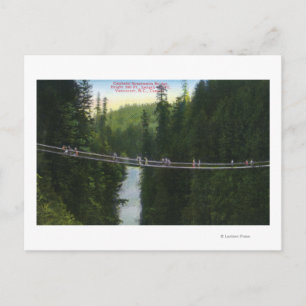 Uitzicht van de Capilano Suspension Bridge Briefkaart