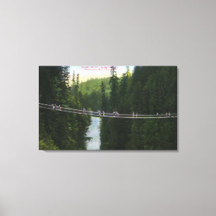 Uitzicht van de Capilano Suspension Bridge Canvas Afdruk