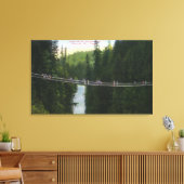 Uitzicht van de Capilano Suspension Bridge Canvas Afdruk (Insitu (Woonkamer))
