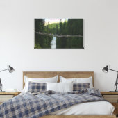 Uitzicht van de Capilano Suspension Bridge Canvas Afdruk (Insitu (Slaapkamer))