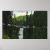 Uitzicht van de Capilano Suspension Bridge Poster (Voorkant)