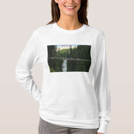 Uitzicht van de Capilano Suspension Bridge T-shirt (Voorkant)