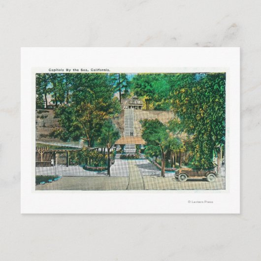Uitzicht van de Capitola Steps Capitola, CA Briefkaart (Voorkant)