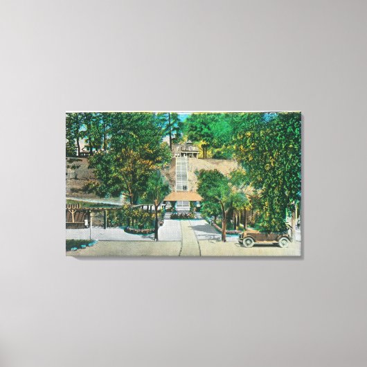 Uitzicht van de Capitola Steps Capitola, CA Canvas Afdruk (Voorkant)