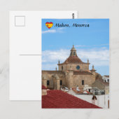 Uitzicht van de Carmen-antenne - Mahon, Menorca Briefkaart (Voorkant / Achterkant)