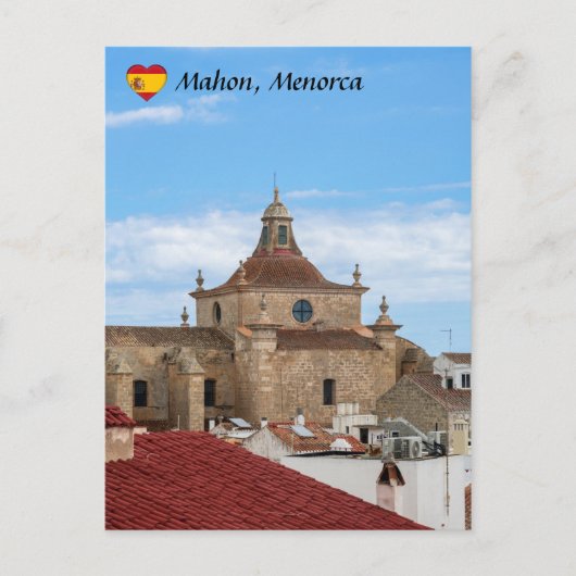 Uitzicht van de Carmen-antenne - Mahon, Menorca Briefkaart (Voorkant)