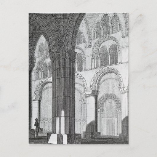 Uitzicht van de Cathedral Nave van Durham Briefkaart (Voorkant)