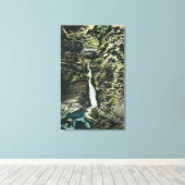 Uitzicht van de centrale cascade canvas afdruk (Insitu (Houten vloer))