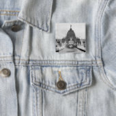 Uitzicht van de Centrale Dom en de fontein Vierkante Button 5,1 Cm (In situ)