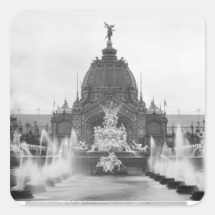 Uitzicht van de Centrale Dom en de fontein Vierkante Sticker