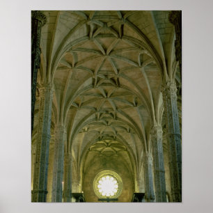 Uitzicht van de centrale nave poster