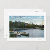 Uitzicht van de centrale parkhaven van Boat en Can Briefkaart (Voorkant / Achterkant)