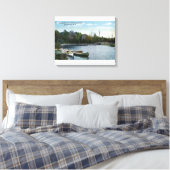 Uitzicht van de centrale parkhaven van Boat en Can Canvas Afdruk (Insitu (Slaapkamer))