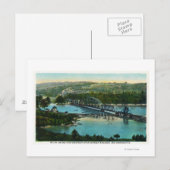 Uitzicht van de centrale spoorweg Maine Briefkaart (Voorkant / Achterkant)