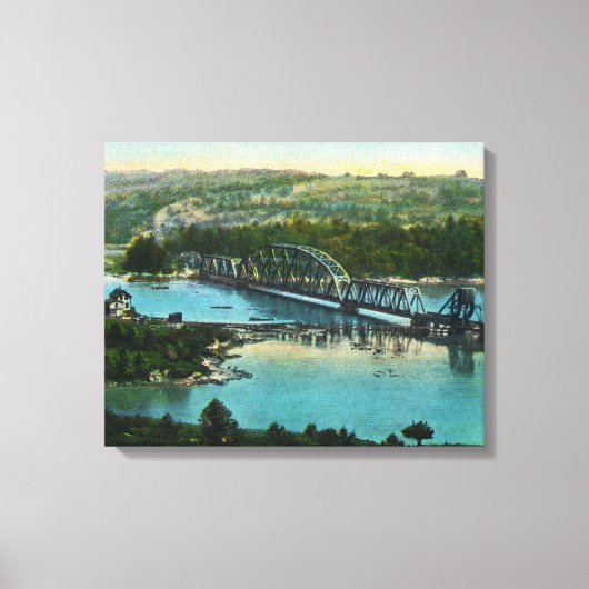 Uitzicht van de centrale spoorweg Maine Canvas Afdruk (Voorkant)