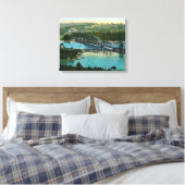 Uitzicht van de centrale spoorweg Maine Canvas Afdruk (Insitu (Slaapkamer))