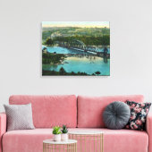 Uitzicht van de centrale spoorweg Maine Canvas Afdruk (Insitu (Woonkamer))