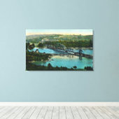 Uitzicht van de centrale spoorweg Maine Canvas Afdruk (Insitu (Houten vloer))