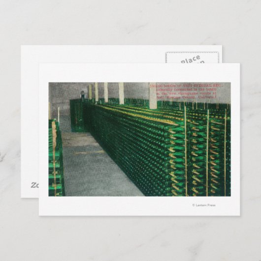 Uitzicht van de Champagne Vaults Asti, CA Briefkaart (Voorkant / Achterkant)