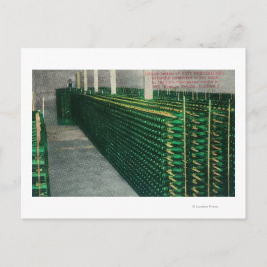 Uitzicht van de Champagne Vaults Asti, CA Briefkaart (Voorkant)