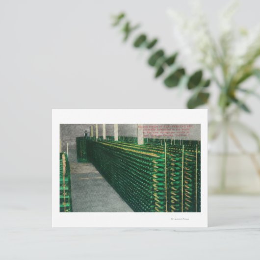 Uitzicht van de Champagne Vaults Asti, CA Briefkaart (Staand voorkant)