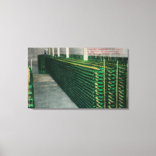 Uitzicht van de Champagne Vaults Asti, CA Canvas Afdruk (Voorkant)