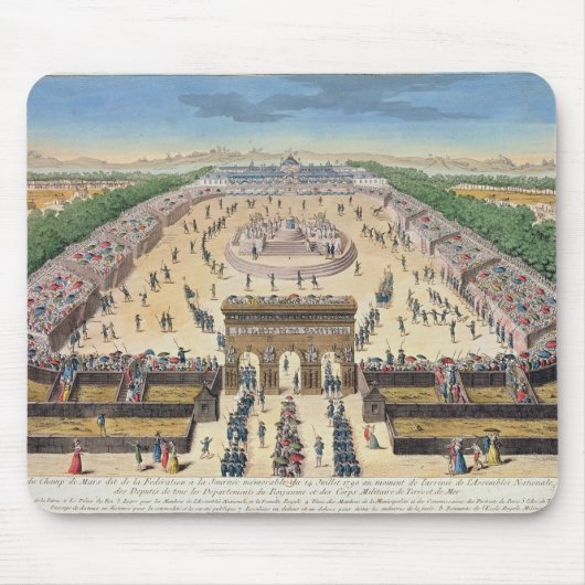 Uitzicht van de Champs de Mars, 14 juli 1790 Muismat (Voorkant)