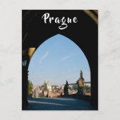 Uitzicht van de Charles-brug in Praag Briefkaart (Voorkant)