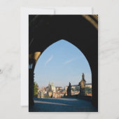 Uitzicht van de Charles-brug in Praag Kaart (Voorkant)