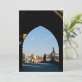 Uitzicht van de Charles-brug in Praag Kaart (Staand voorkant)