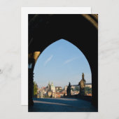 Uitzicht van de Charles-brug in Praag Kaart (Voorkant / Achterkant)