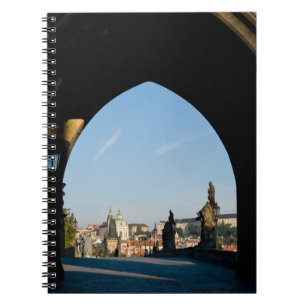 Uitzicht van de Charles-brug in Praag Notitieboek