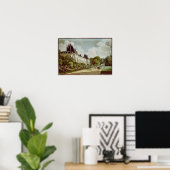 Uitzicht van de Chateau de la Malmaison Poster (Thuiskantoor)