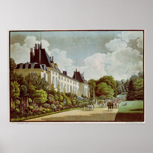Uitzicht van de Chateau de la Malmaison Poster (Voorkant)