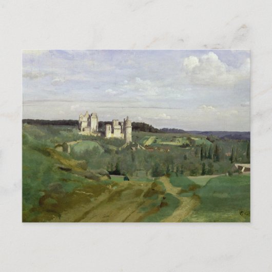Uitzicht van de Chateau de Pierrefonds, c.1840-45 Briefkaart (Voorkant)