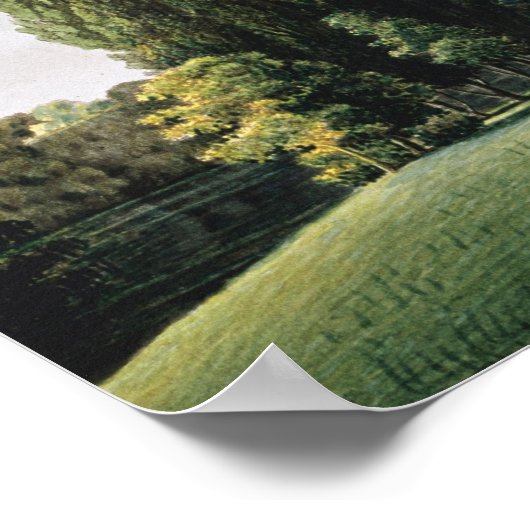 Uitzicht van de Chateau nabij de Stone Bridge Poster (Hoek)