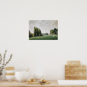 Uitzicht van de Chateau nabij de Stone Bridge Poster (Keuken)