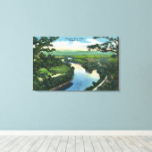 Uitzicht van de Chemung River Valley Canvas Afdruk (Insitu (Houten vloer))