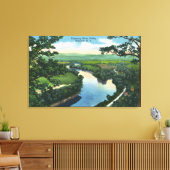 Uitzicht van de Chemung River Valley Canvas Afdruk (Insitu (Woonkamer))