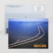 Uitzicht van de Chesapeake Bay Bridge, Maryland Briefkaart (Voorkant / Achterkant)