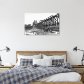 Uitzicht van de Chico-Oroville Bridge Canvas Afdruk (Insitu (Slaapkamer))
