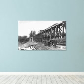 Uitzicht van de Chico-Oroville Bridge Canvas Afdruk (Insitu (Houten vloer))