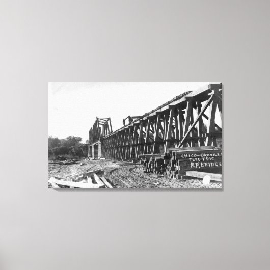 Uitzicht van de Chico-Oroville Bridge Canvas Afdruk (Voorkant)