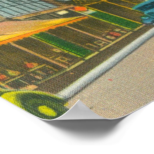 Uitzicht van de Chinese afdeling Ondernemingen Poster (Hoek)