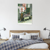 Uitzicht van de Chinese Fortune Teller op bureau Canvas Afdruk (Insitu (Slaapkamer))