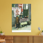 Uitzicht van de Chinese Fortune Teller op bureau Canvas Afdruk (Insitu (Woonkamer))