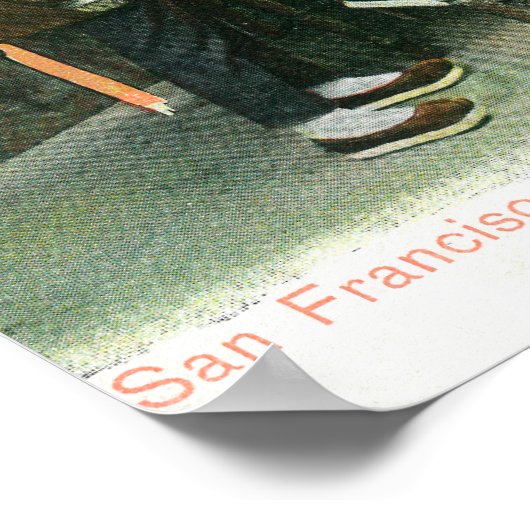 Uitzicht van de Chinese Fortune Teller op bureau Poster (Hoek)