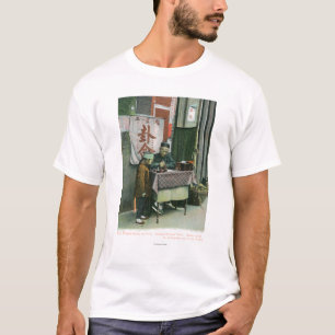 Uitzicht van de Chinese Fortune Teller op bureau T-shirt